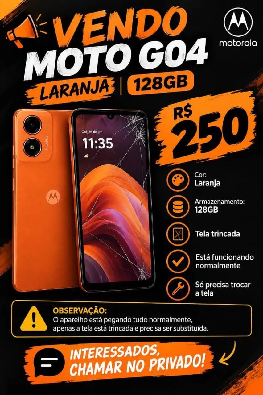 MOTO G04 LARANJA  