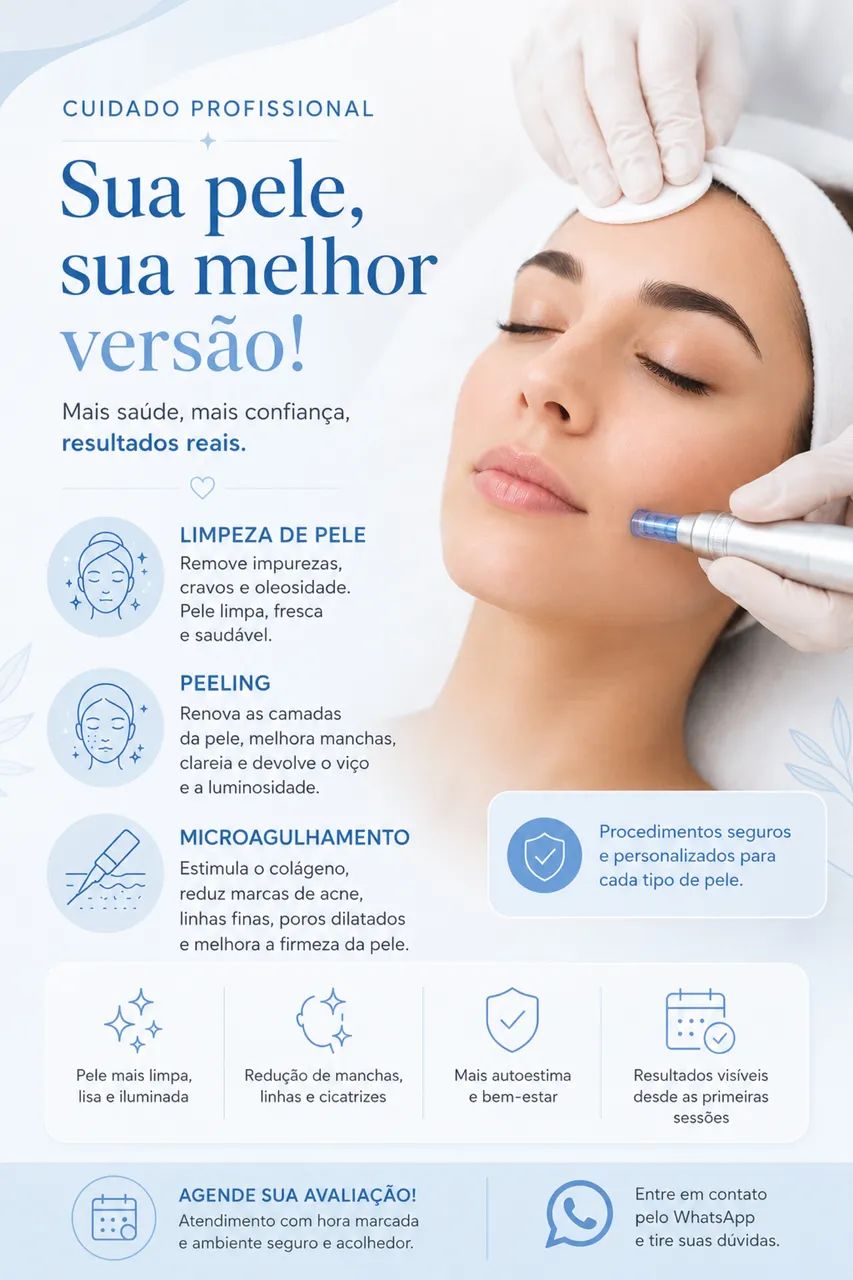 Procedimentos para tratamento de pele personalizados 