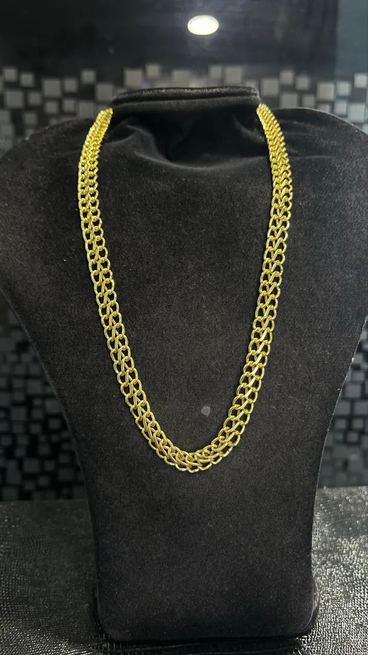 Cordão prata banhado a ouro  - Foto 3