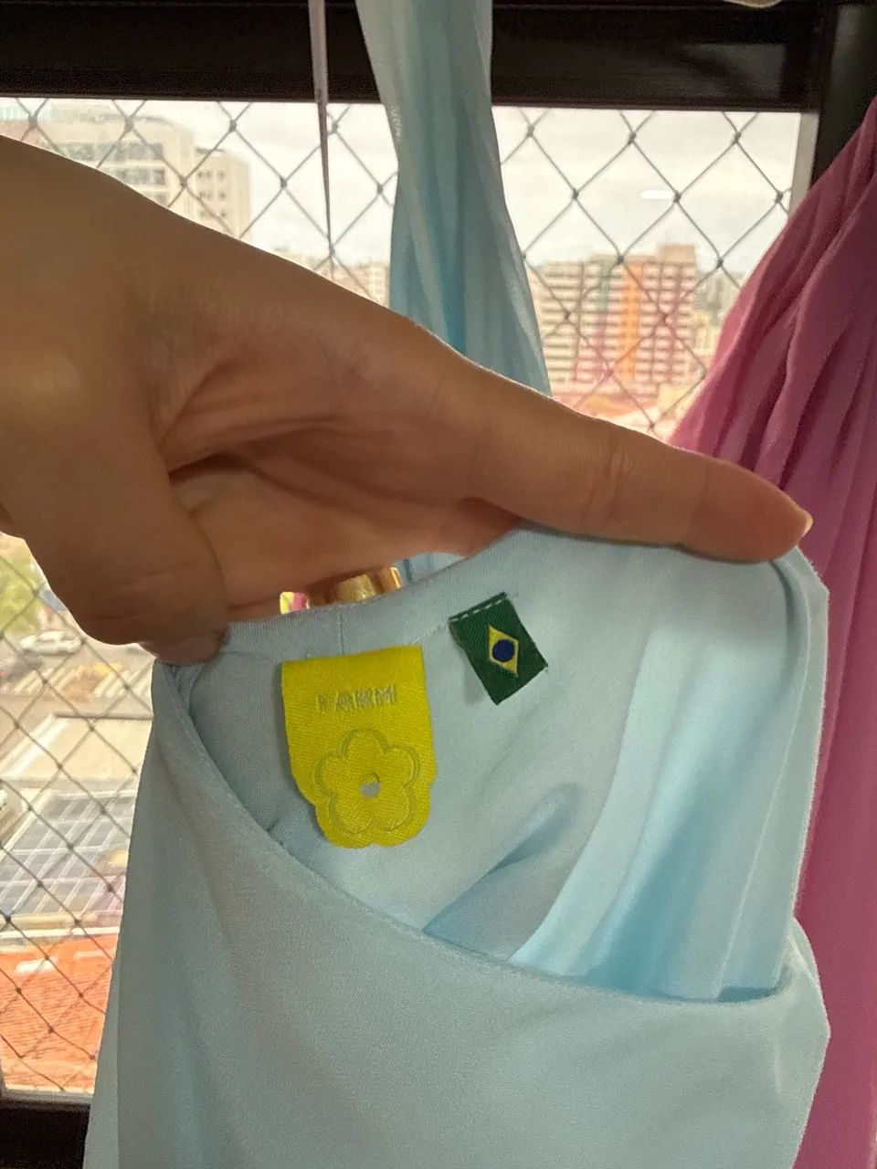 Vestido FARM azul transpassado - Foto 4