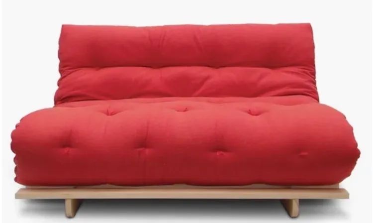 Sofá-cama Futon Slim S 02 Lugares Cor Vermelho  - Foto 4