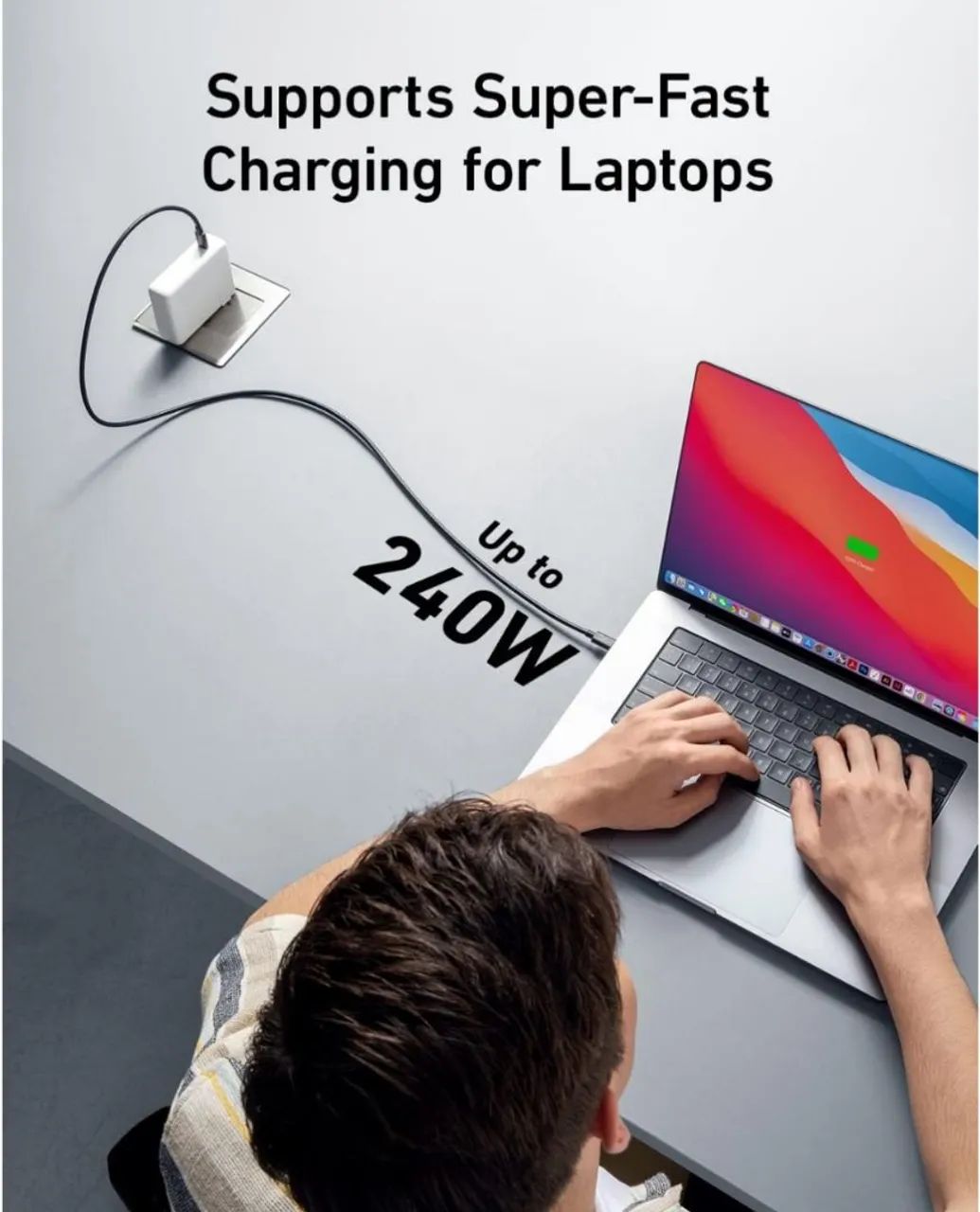 Anker USB-C 240W Cabo de Transferência Dados e Carregamento - Foto 2