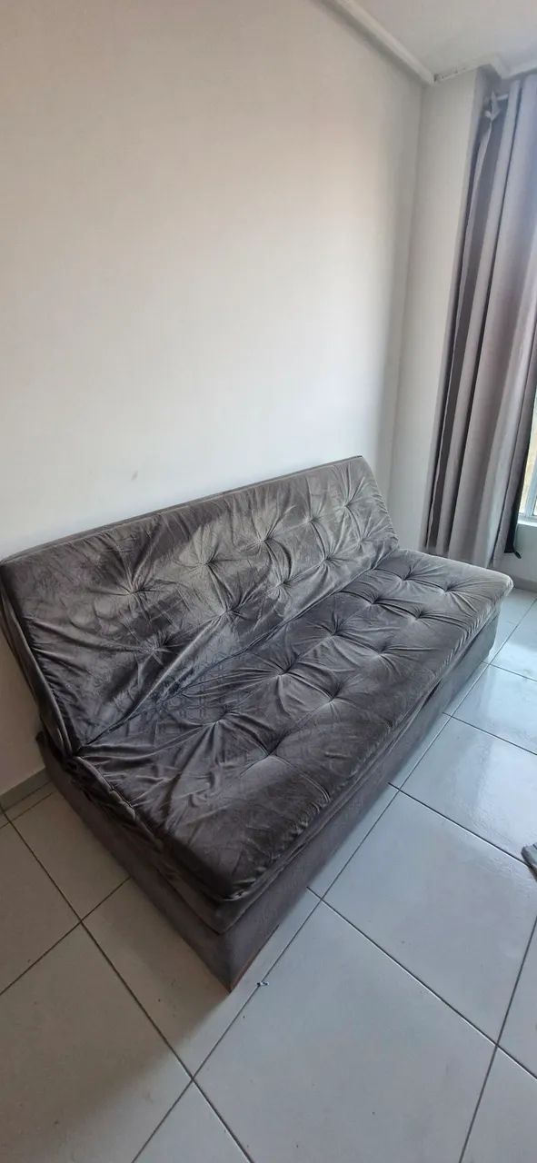 Sofa Cama Reclinável Cinza