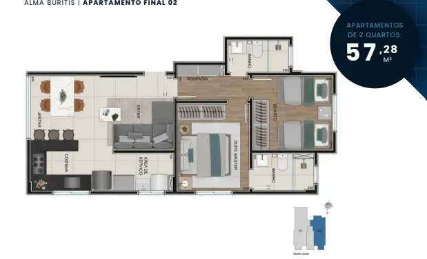 PLANTA 57m²