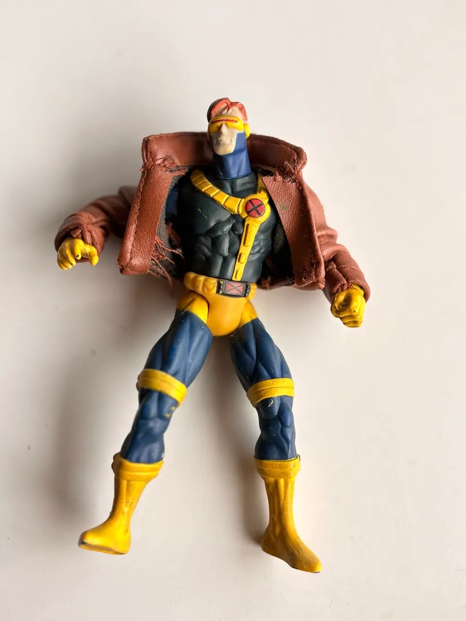 boneco ciclope x-men com jaqueta de couro 1997 - Foto 5