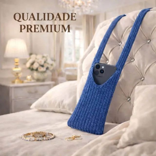 Capa Bolsa Phone Pocket Em Tecido 80cm [Azul]  - Foto 2