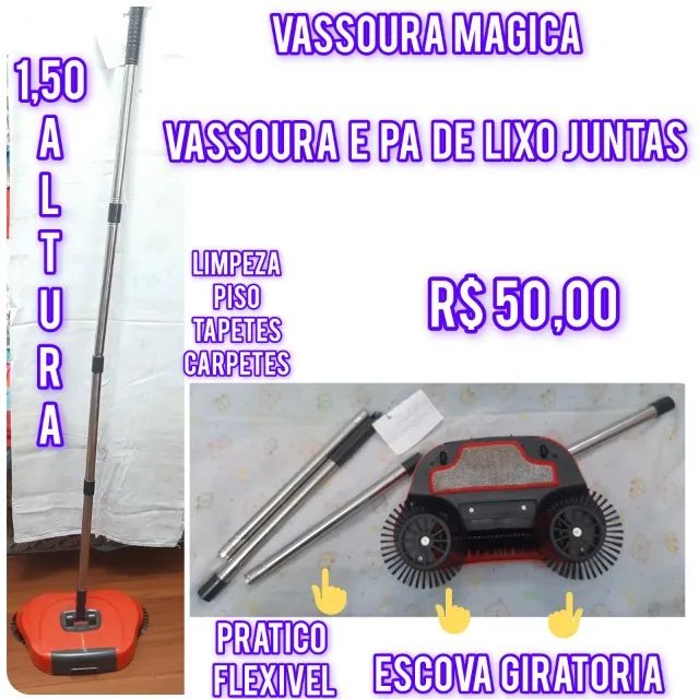 mesas diversas e vassoura mágica