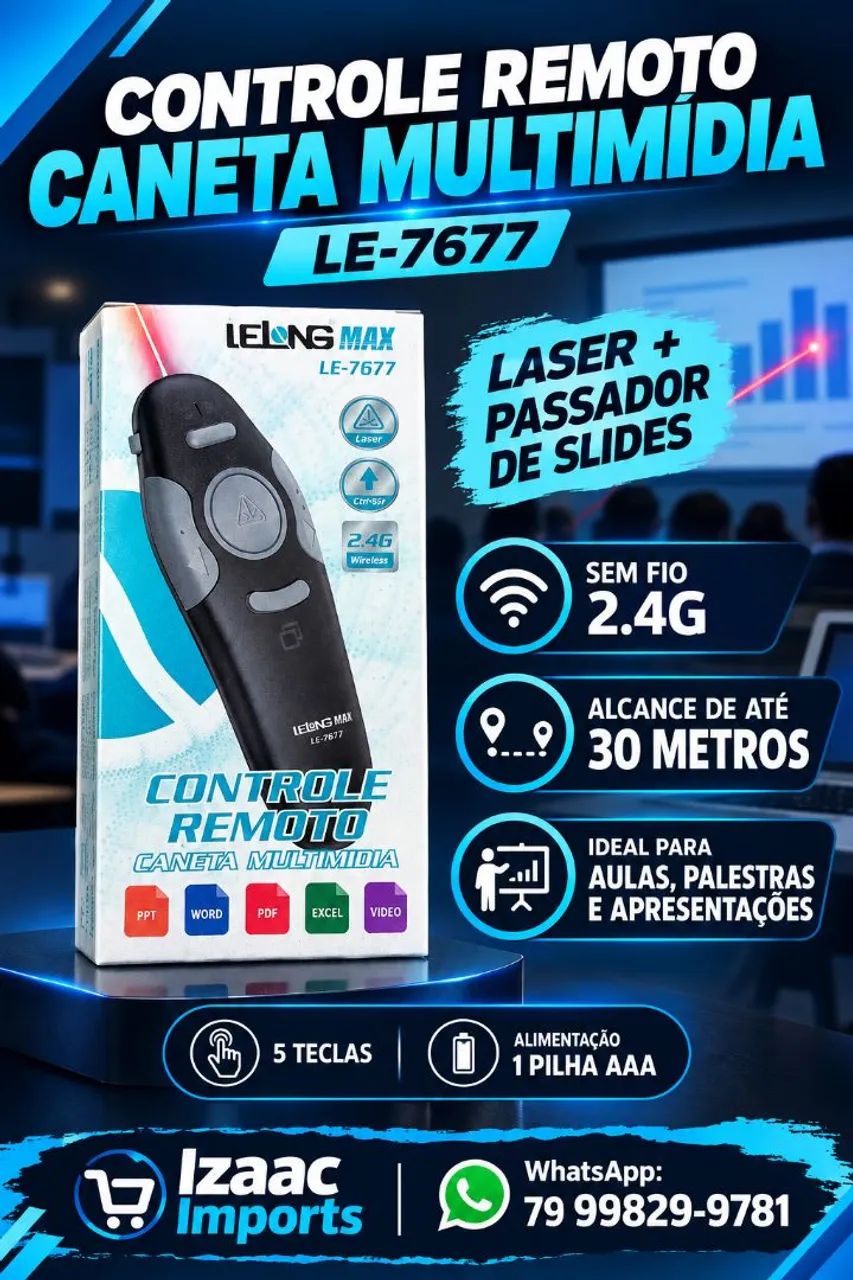 Controle laser passador de slides 