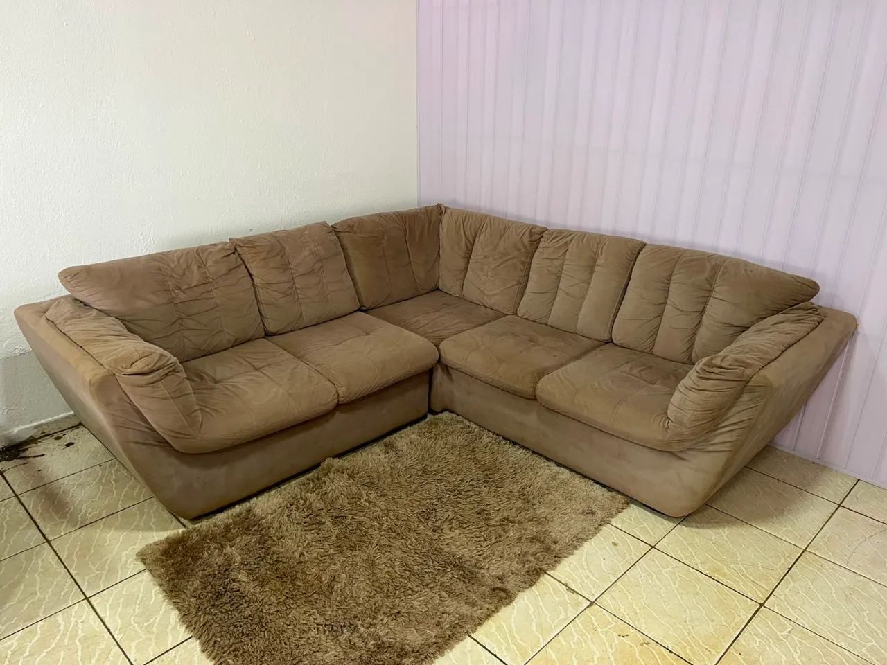 Sofá de Canto Bem Conservado 2.30 por 2.25 - Entrega Grátis 