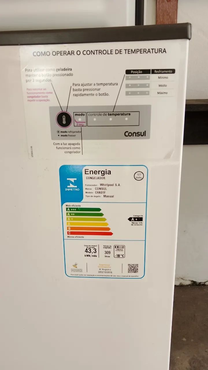Freezer Horizontal Consul 307 Litros Branco - CHA31MB - Foto 2
