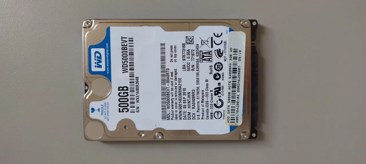 HD 500GB Western Digital - 2.5? SATA (Notebook) - Foto 2