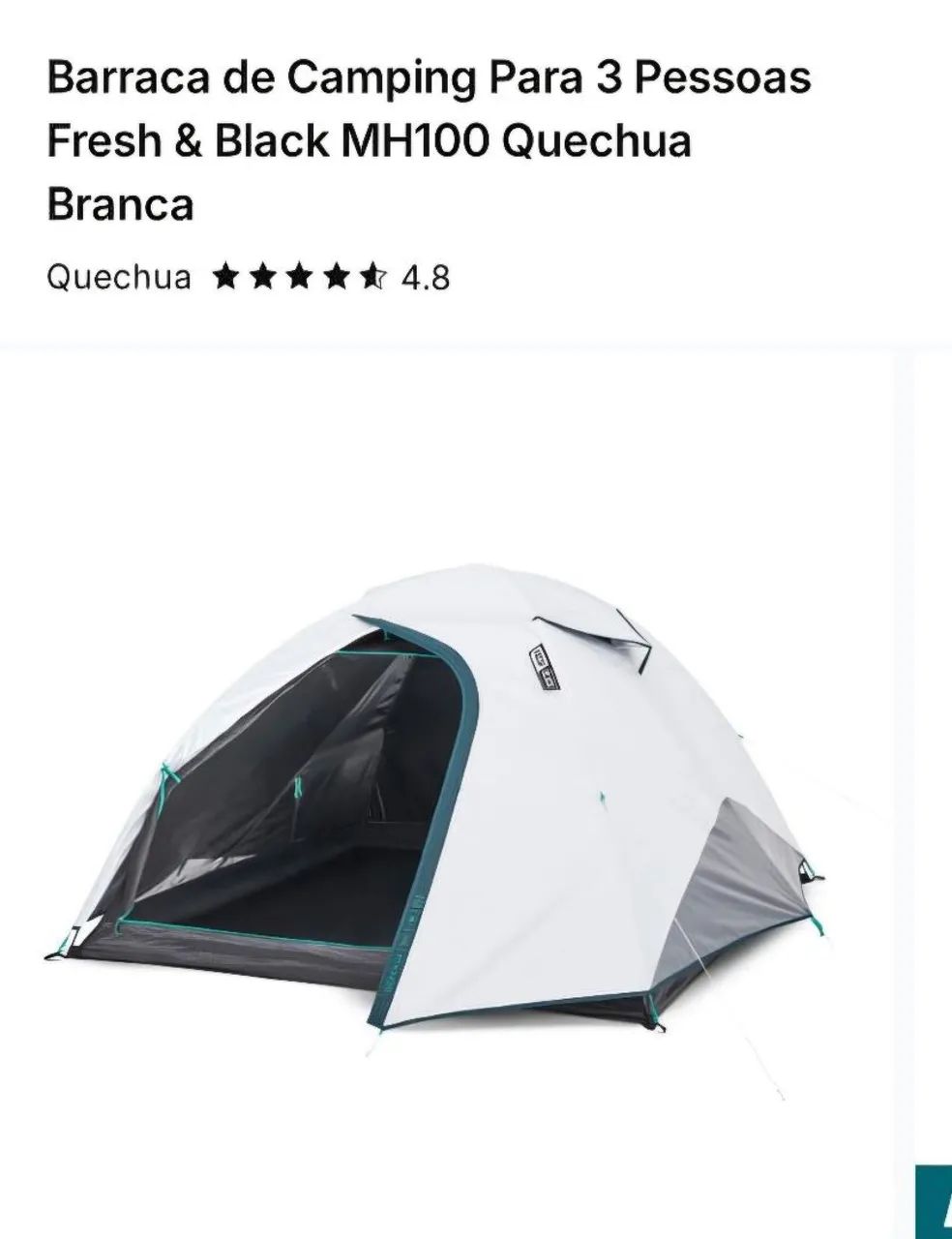 Barraca camping black 3 pessoas