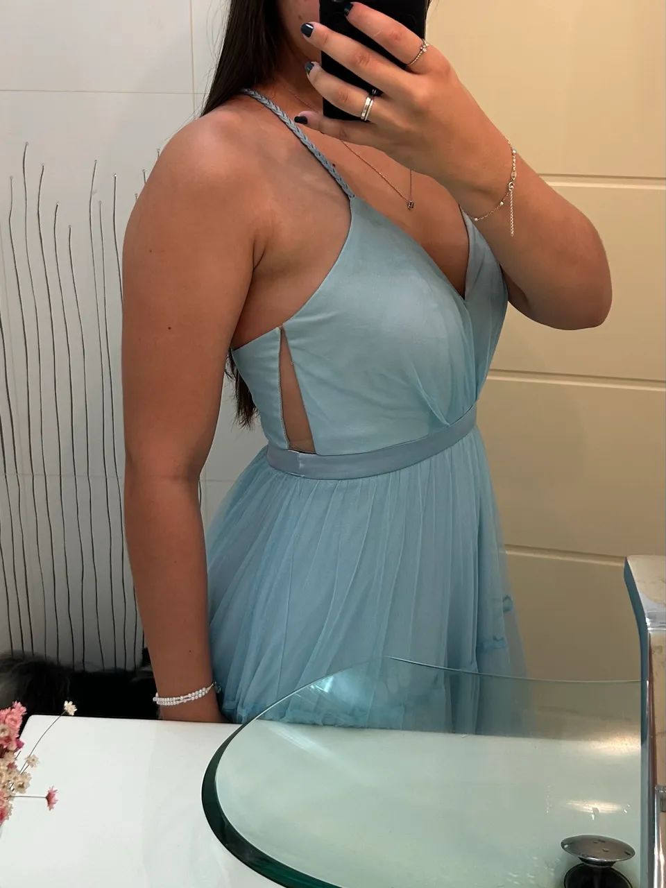 Vestido de festa azul  - Foto 4