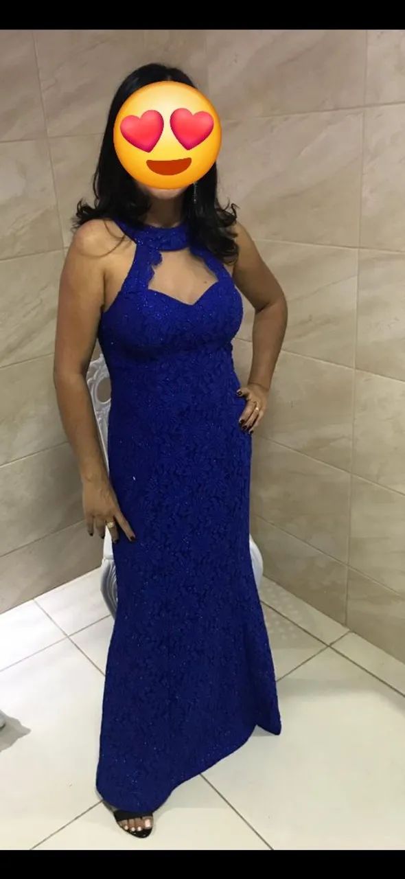 Vestido de festa azul
