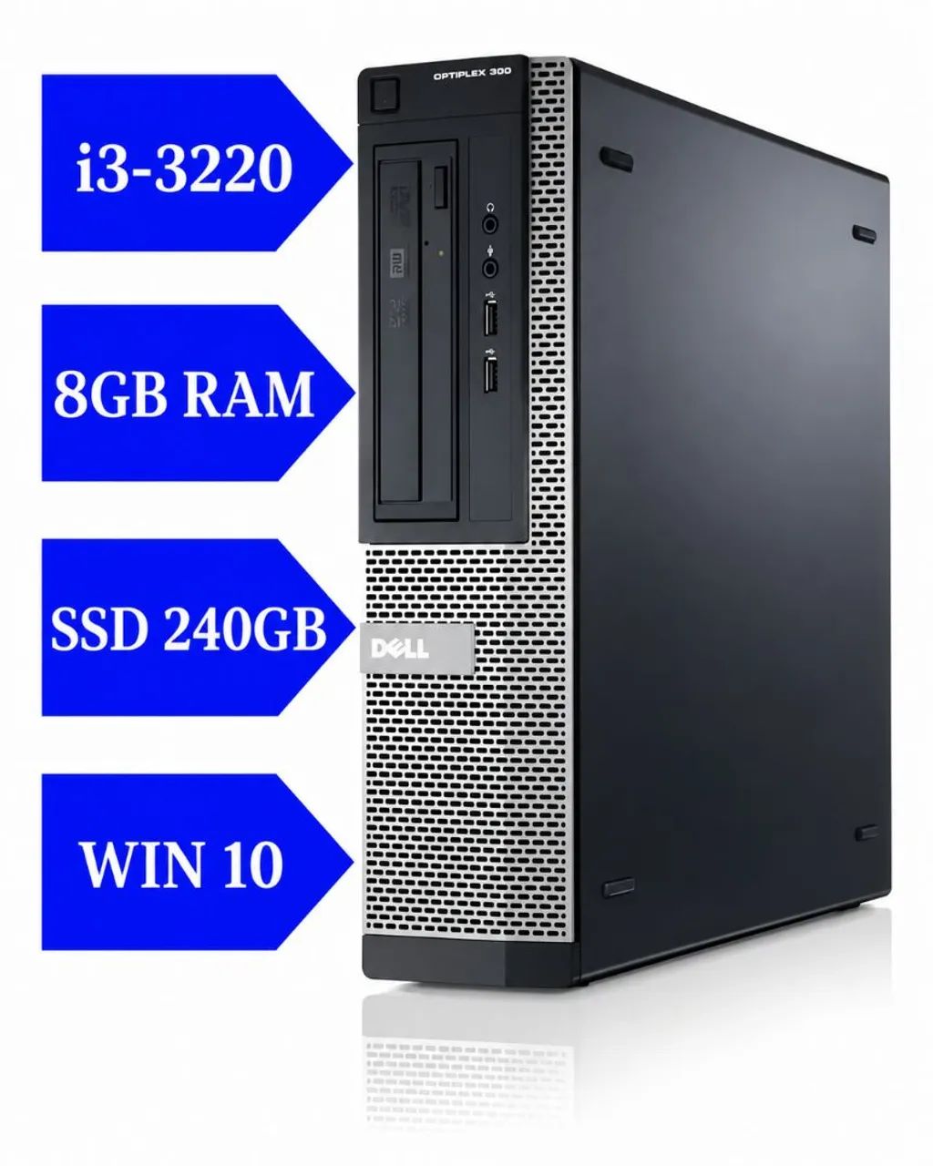 Computador Dell OptiPlex i3 3ª Geração 8GB SSD 240GB Win 10