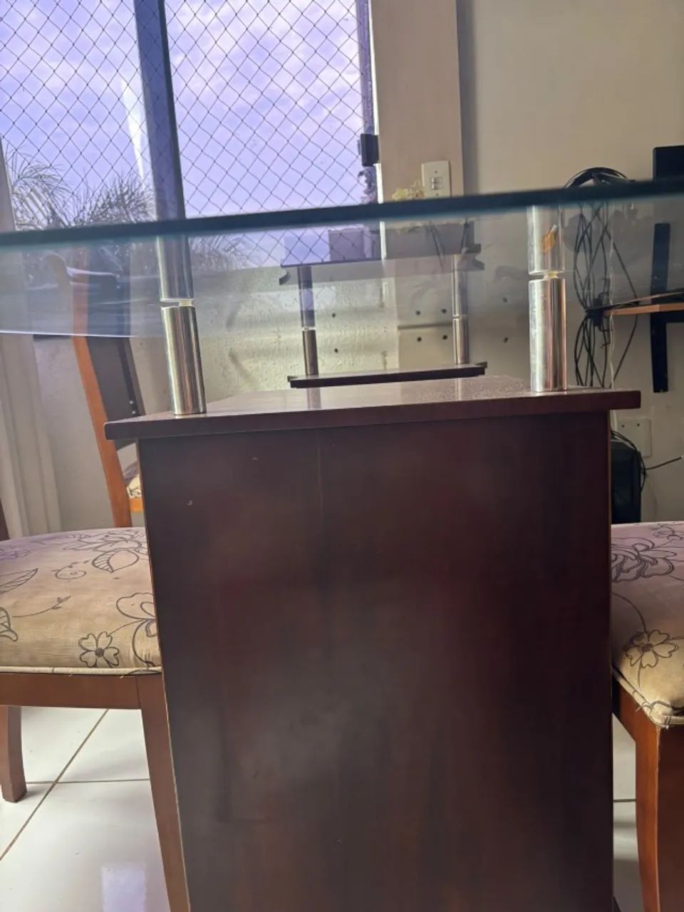 Mesa de Jantar de Blindex e Madeira - Foto 5