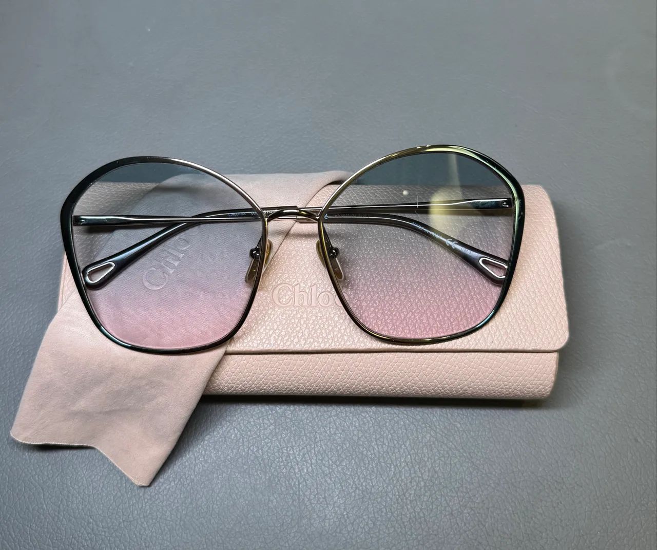 Óculos de sol CHLOÉ CH0015S degradê azul - Foto 2