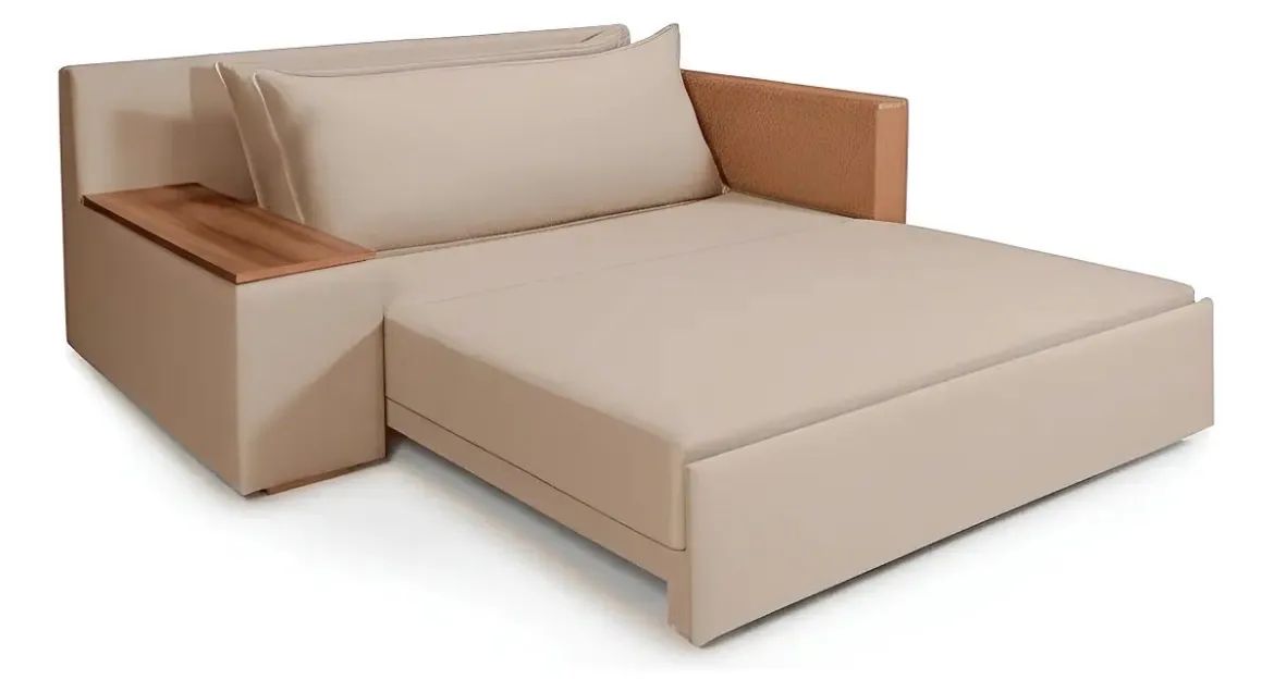 Sofá Cama Retrátil Panamá Compose Casal Com Baú Império Cor Linho - Foto 5