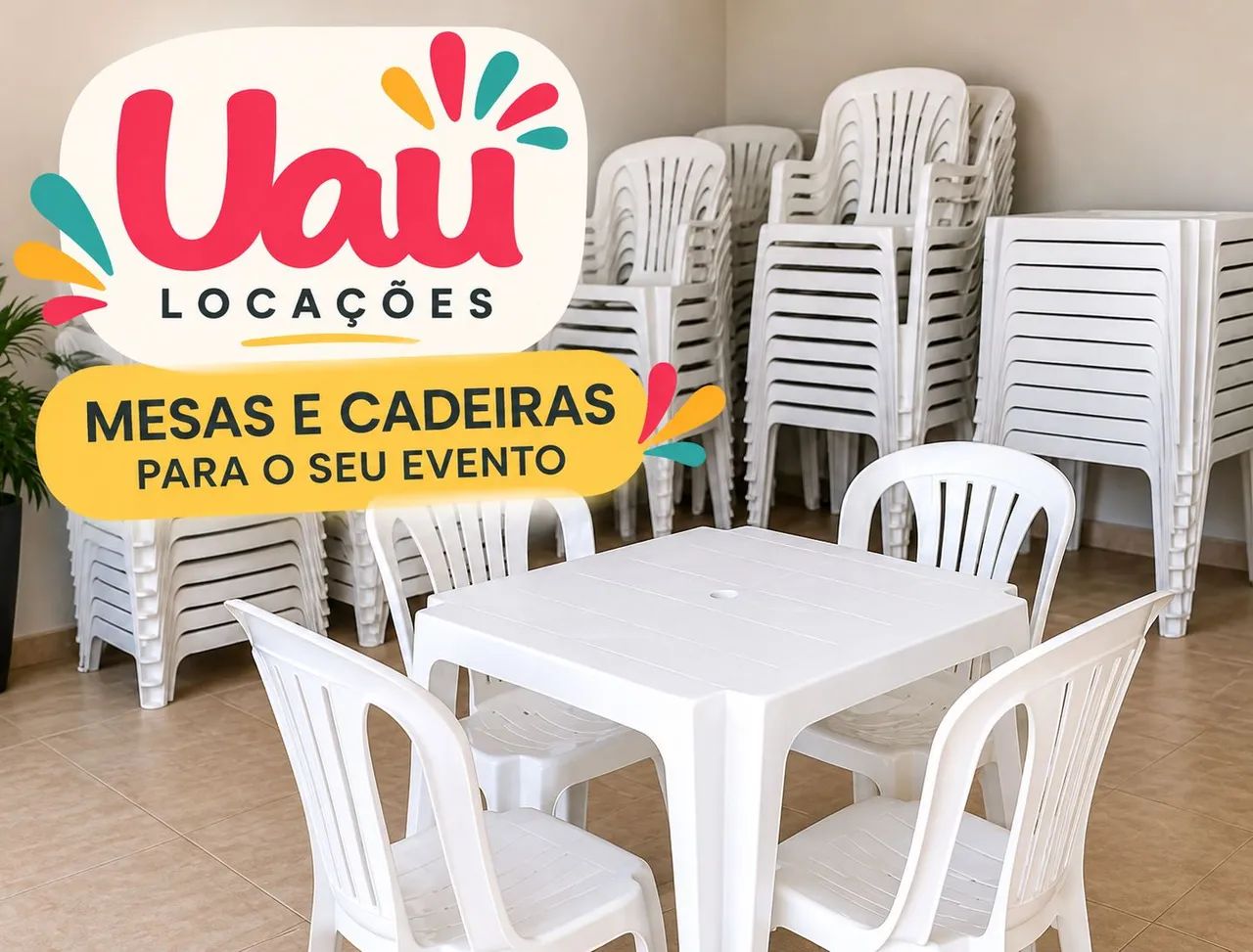Aluguel de mesas e cadeiras | Festas e eventos 