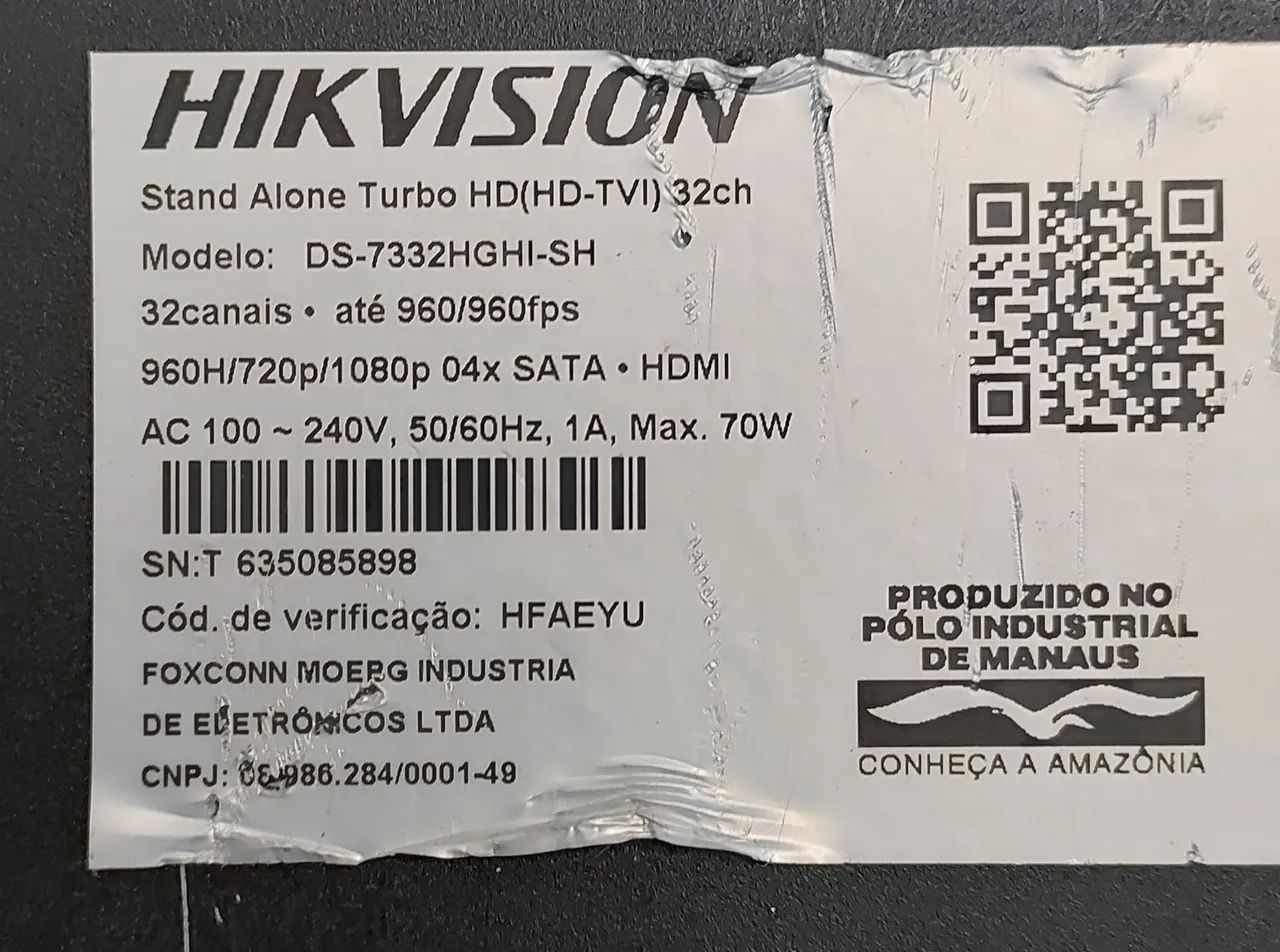DVR Hikvision - 32 canais c/ 2 TB Memória  - Foto 2