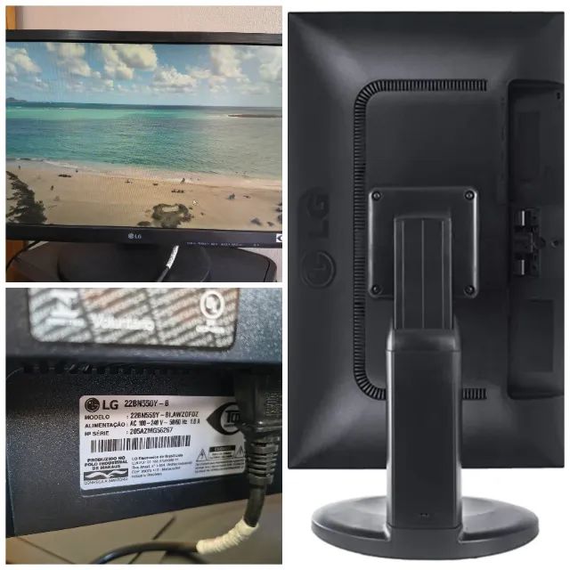 Monitor LG 22" anti-reflexo, compatível DICOM, entradas D-Sub/HDMI/DisplayPort, pivot 90º