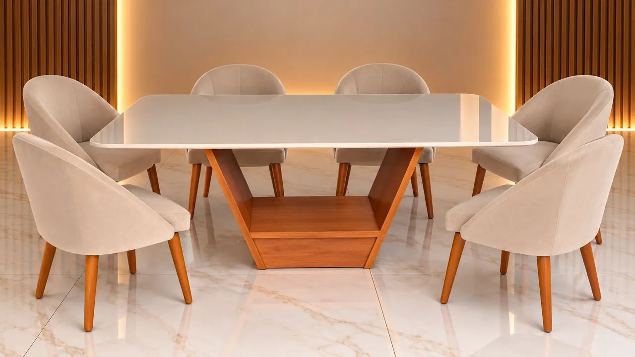 Mesa com 6 cadeiras 