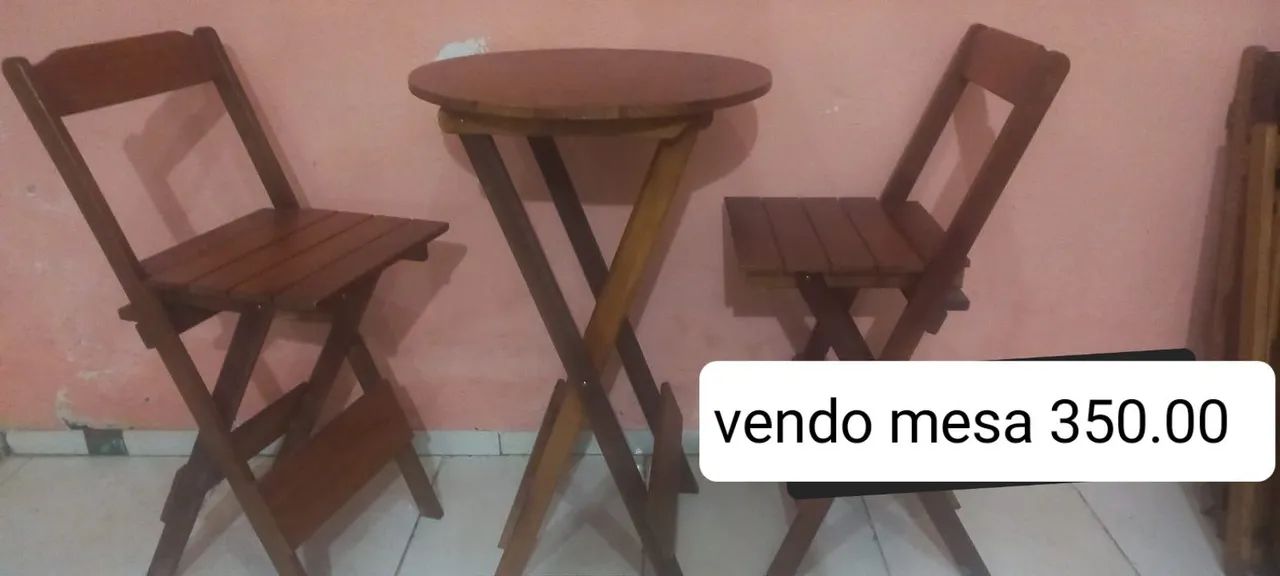 Mesa bistro 2 cadeiras 