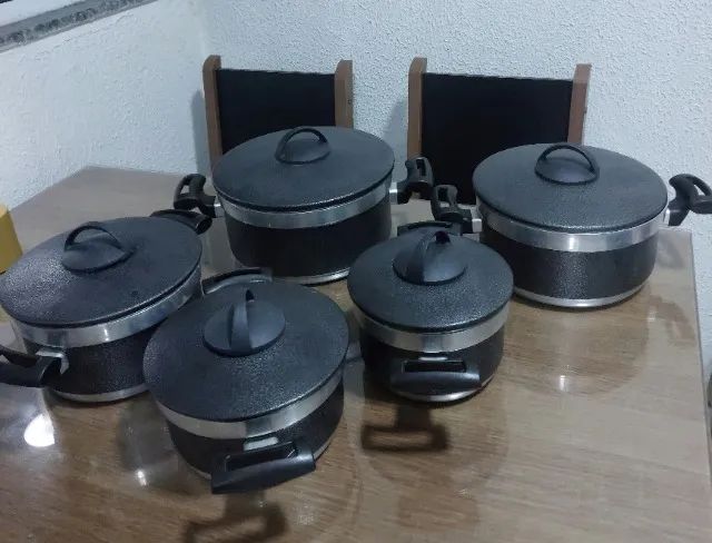 Kit 5 Panelas de Alumínio (uma vez usado apenas)