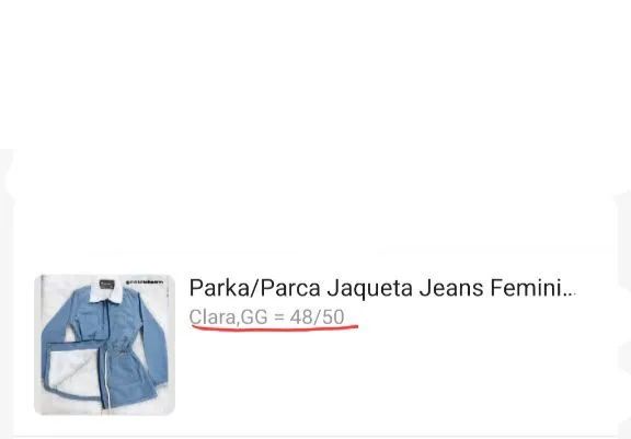 JAQUETA JEANS FEMININA GG