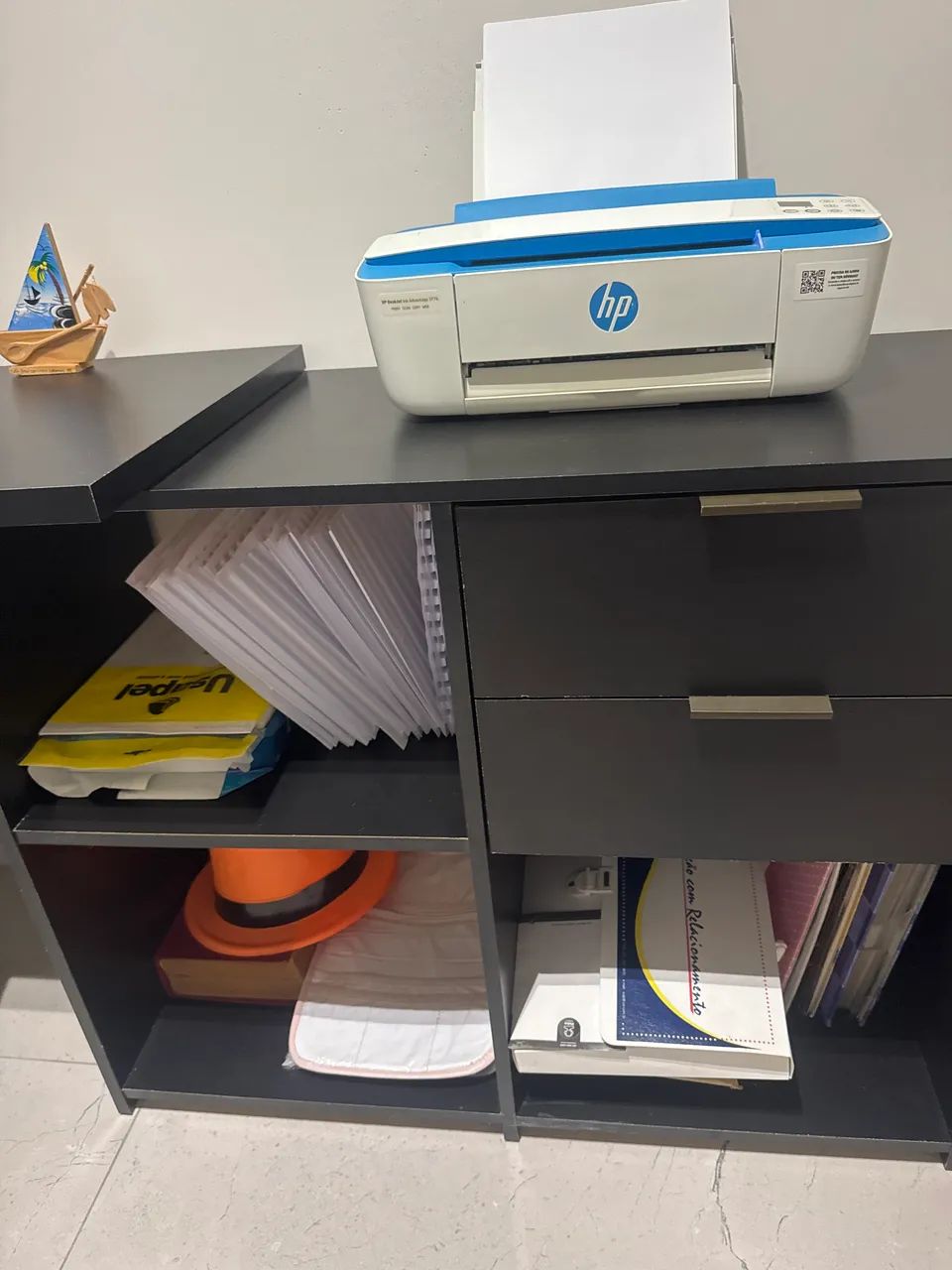 Móvel para escritório preto em L  - Foto 2