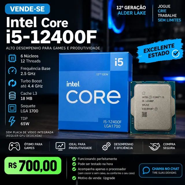Processador Intel Core i5-12400F