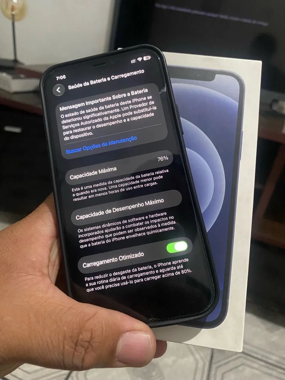 iPhone 12 black 64 gigas todo original com caixa e nota fiscal  - Foto 2