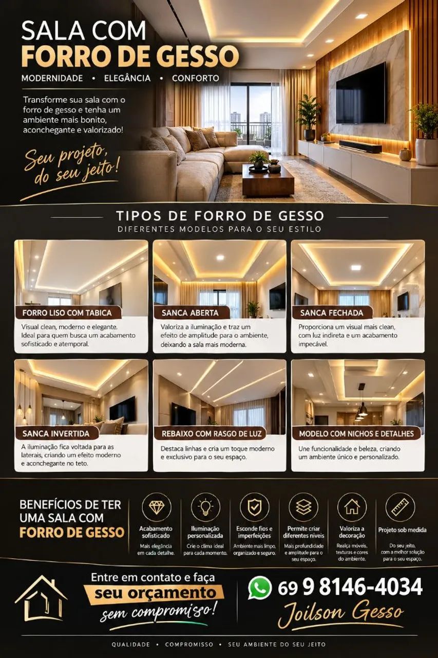 Forro de Gesso em Porto Velho | Orçamento Grátis - Foto 2