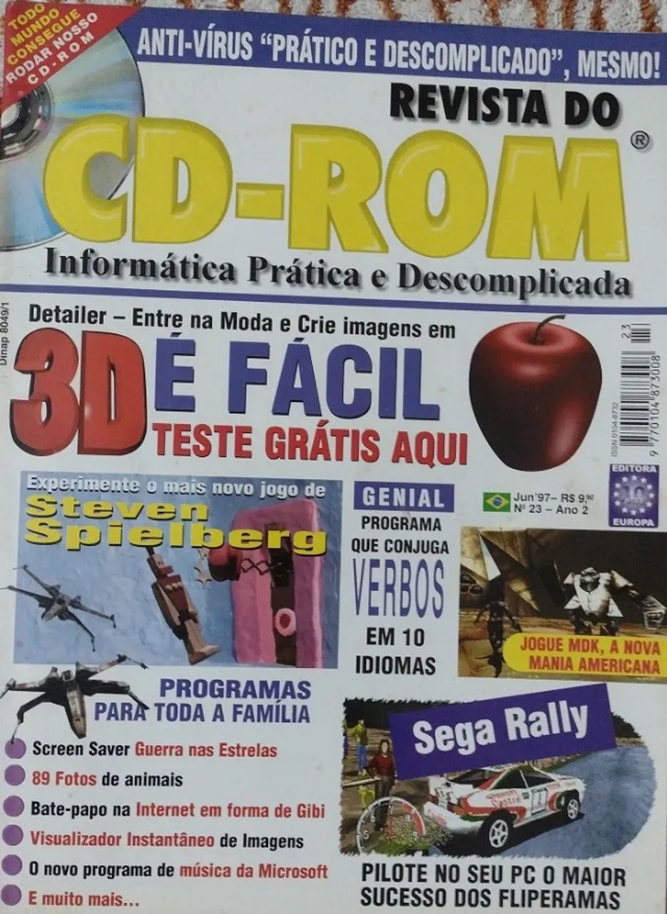 CD-ROM de 1997 "Informática Prática, Descomplicada e Completa" - PC - Mês de junho - Foto 3