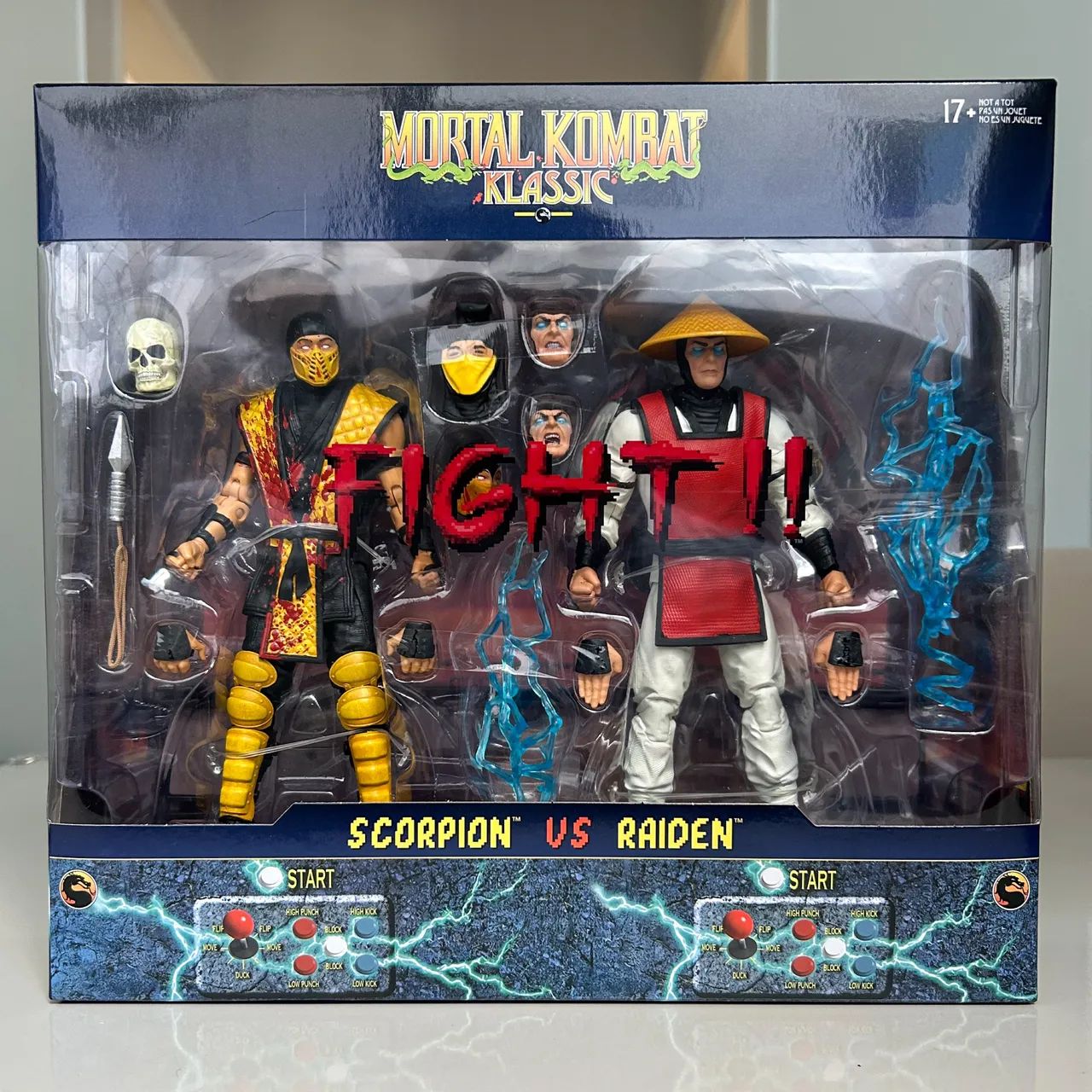 Combo Mortal Kombat Mcfarlane Toys Original Scorpion e Raiden Action Figures Bonecos