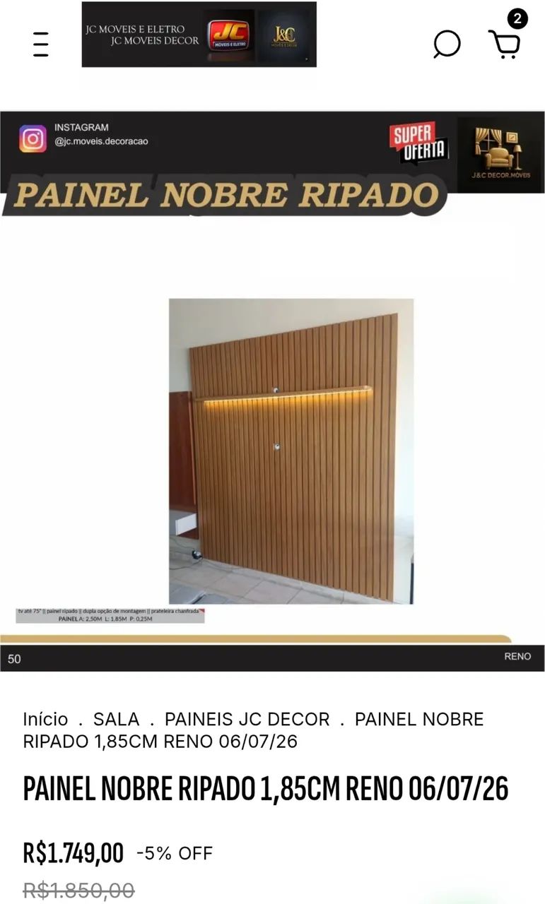 PAINEL NOBRE 185 RIPADO MDF