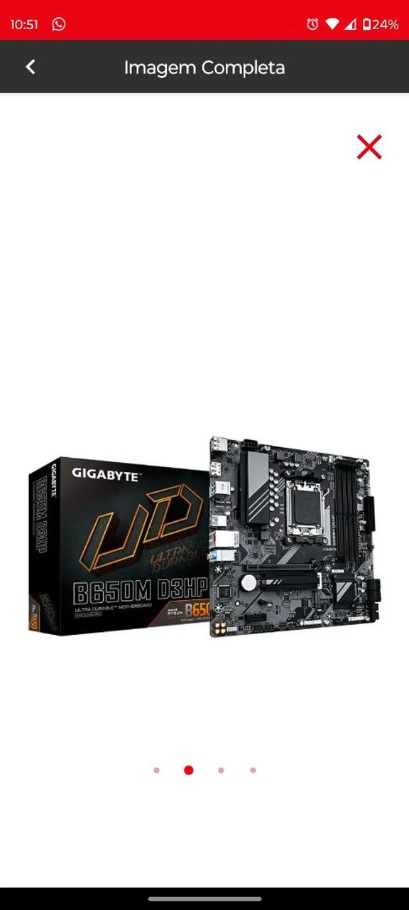 Placa mãe gigabyte B650M D3HP AM5  - Foto 3
