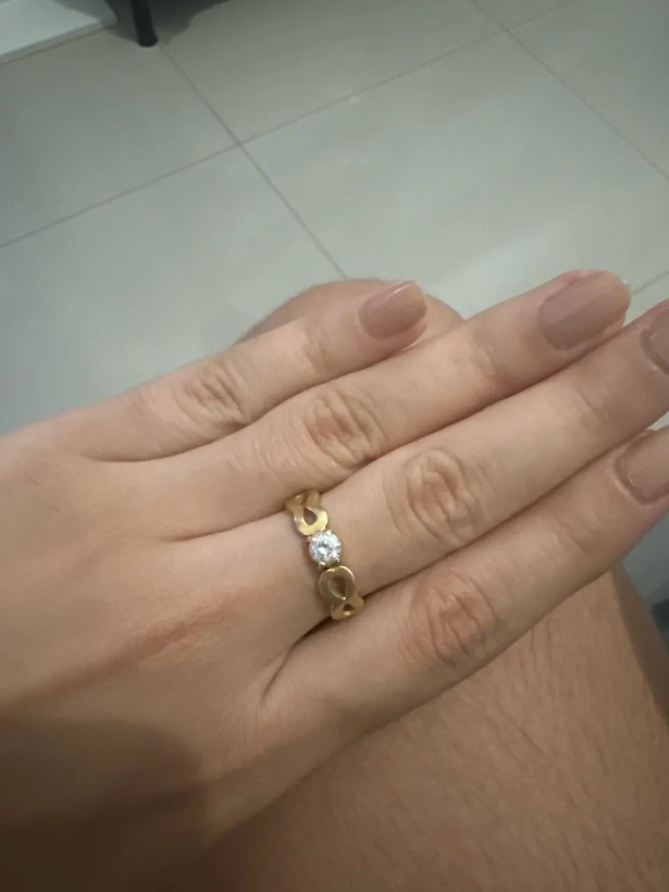 Anel ouro 18k 4 g 