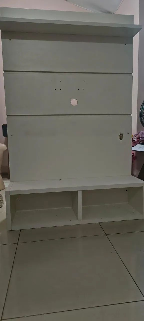 Rack suspenso branco mdf com painel - Foto 2