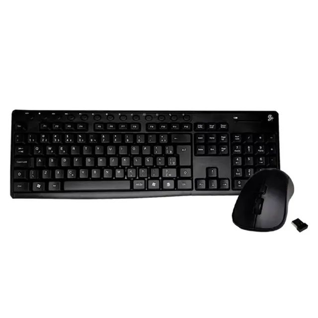 Kit Teclado E Mouse Sem Fio Wireless 2.4ghz 3200dpi Óptico