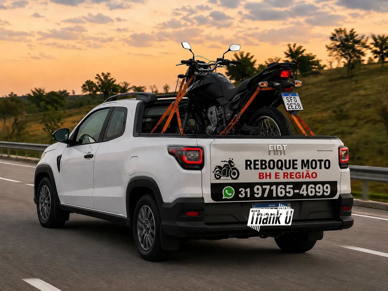 Reboque de moto e pequenos fretes 