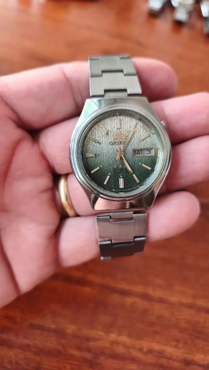 Relógio Orient Automático Vintage Verde degradê com Rosé  - Foto 4