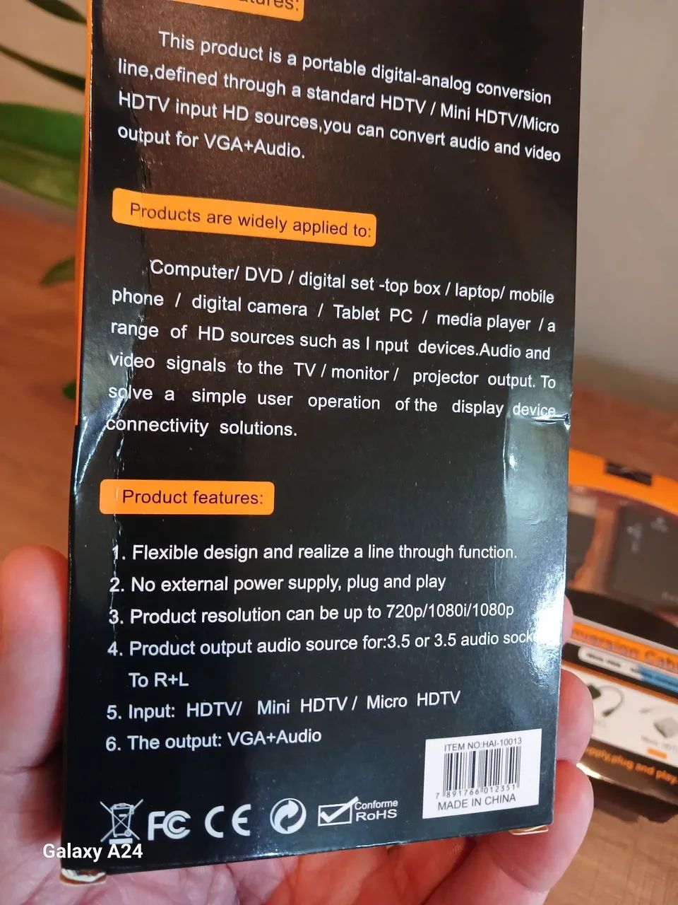 Adaptador e Conversor Hdmi Para Vga + cabo P2  - Foto 4