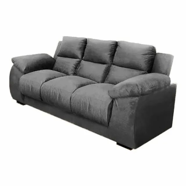Conjunto de Sofa Luna 2 e 3 Lugares TecidoVeludo - Estofar - Foto 4