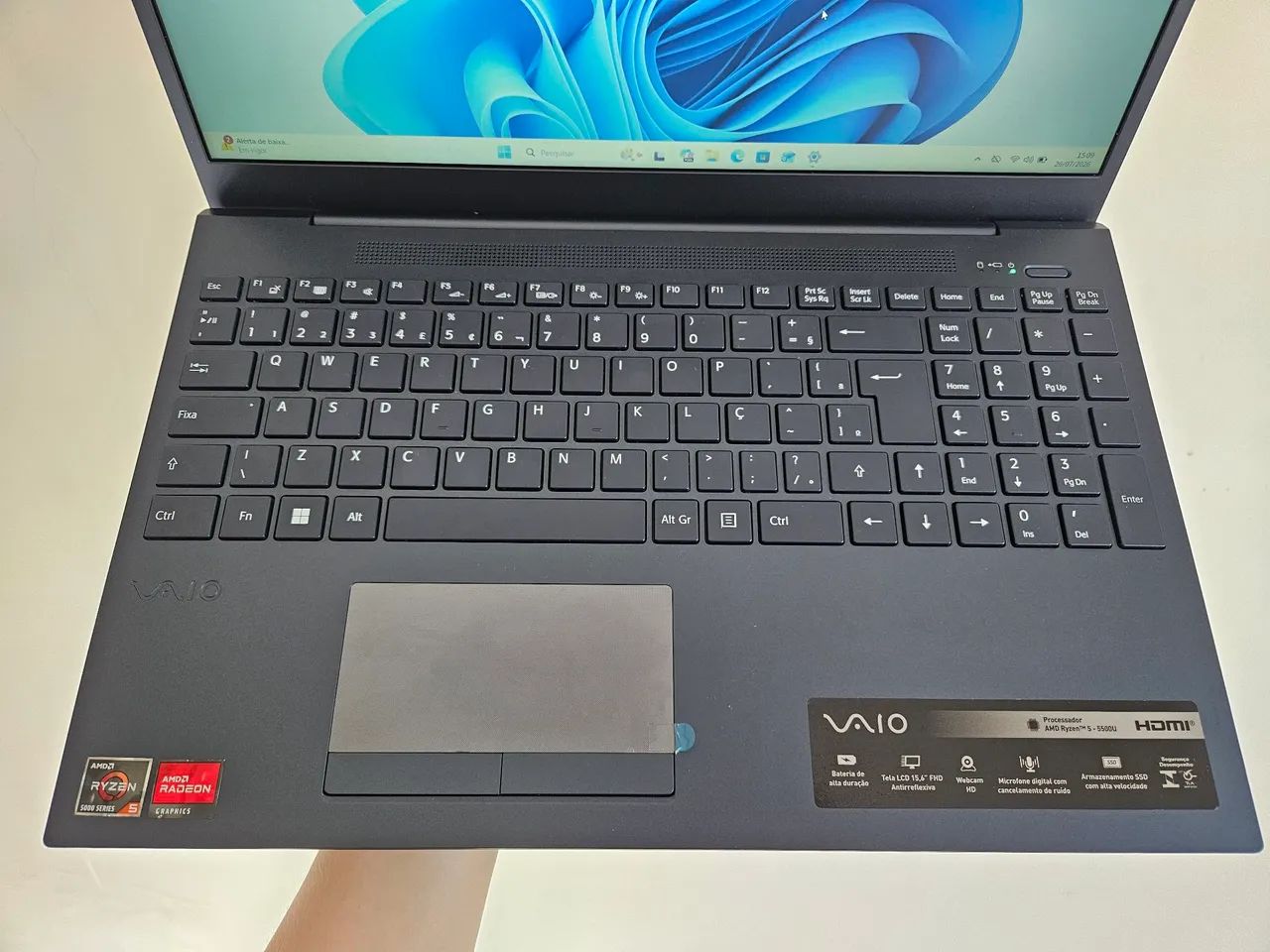 Notebook vaio ryzen 5500 256gb 8gb ram - Foto 2