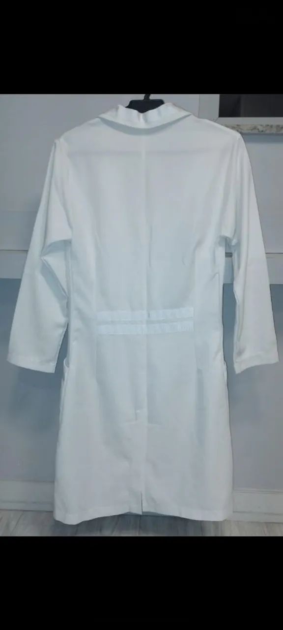 JALECO ASPEN MANGA LONGA FEMININO TAM<br>JALECO ASPEN BRANCO MANGA LONGA FEMININO TAM P - Foto 2