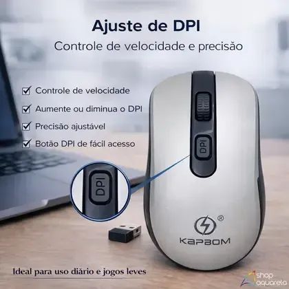 Mouse Sem Fio Kapbom - Foto 3