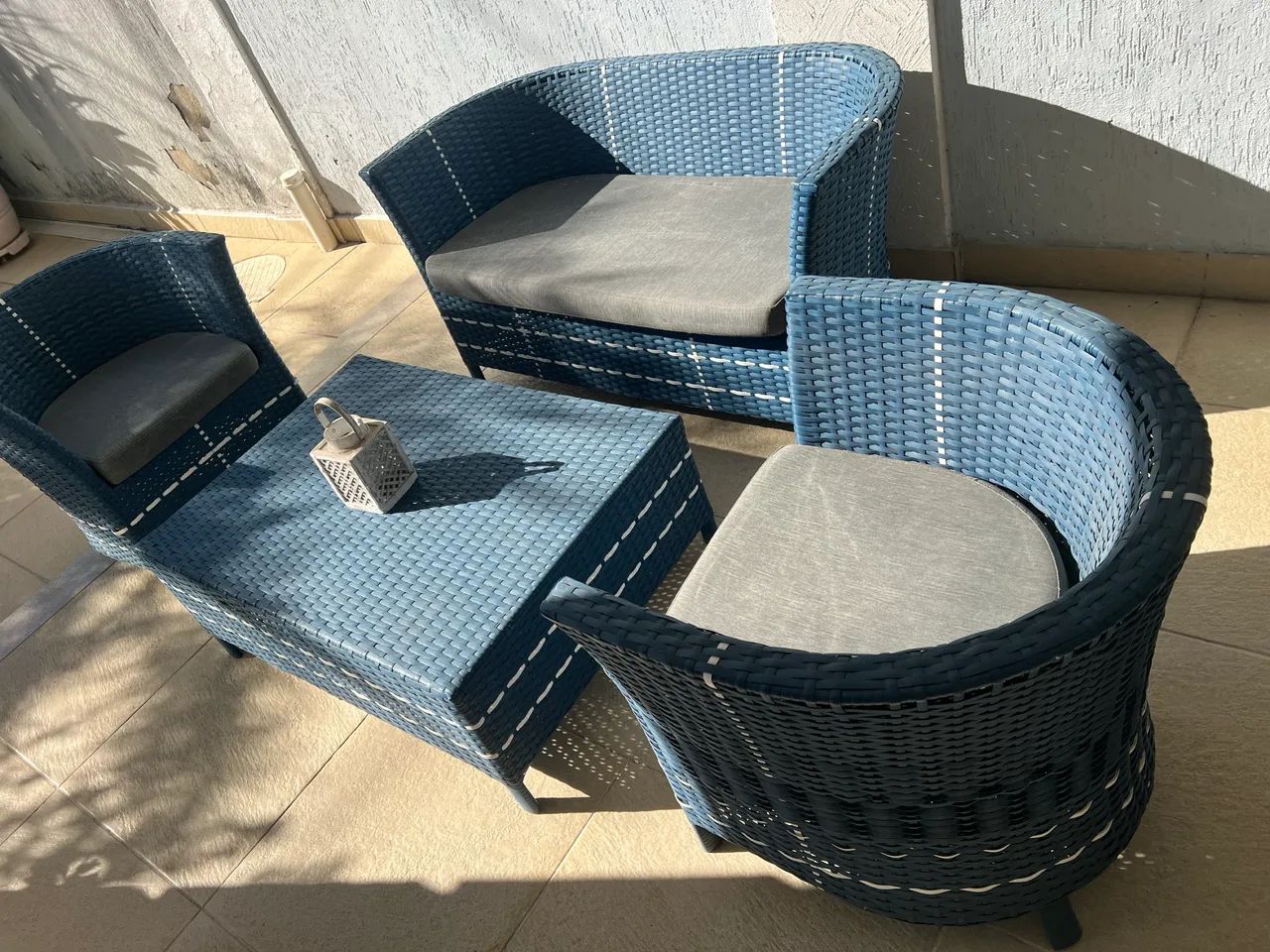 Conjunto 2 poltronas Mesa e Namoradeira varanda  