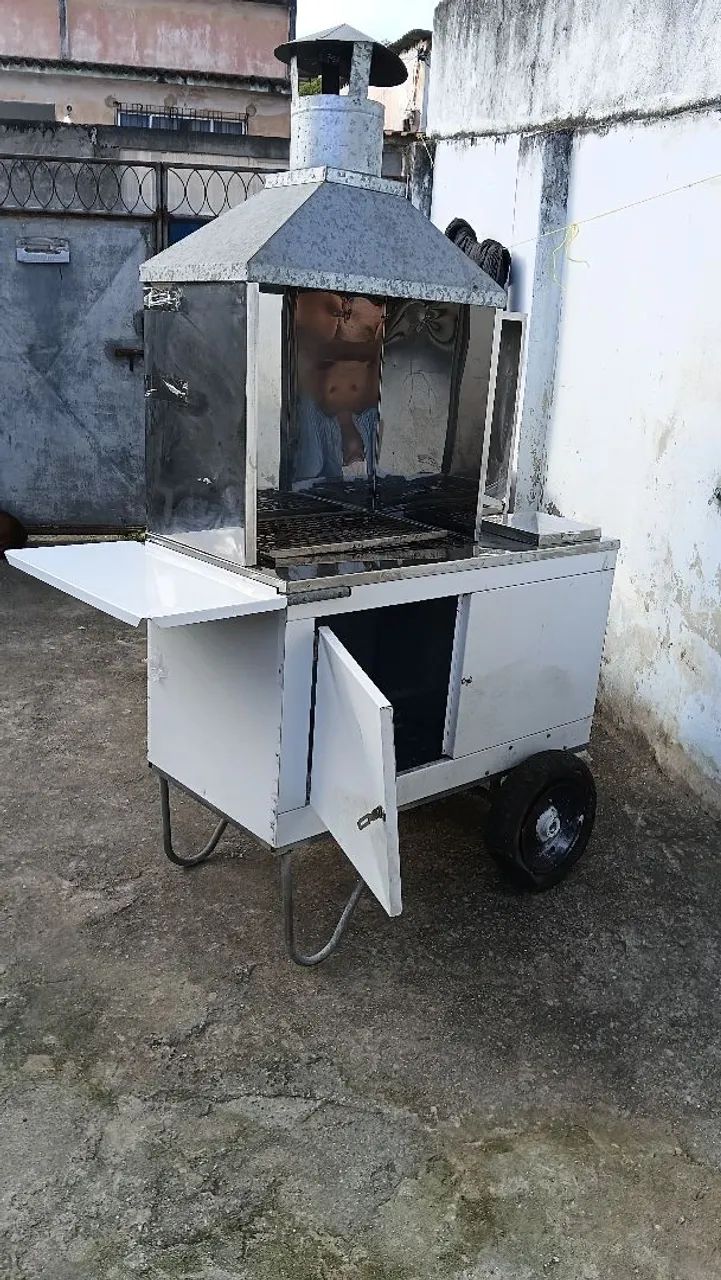 Carrinho móvel churrasqueira nova