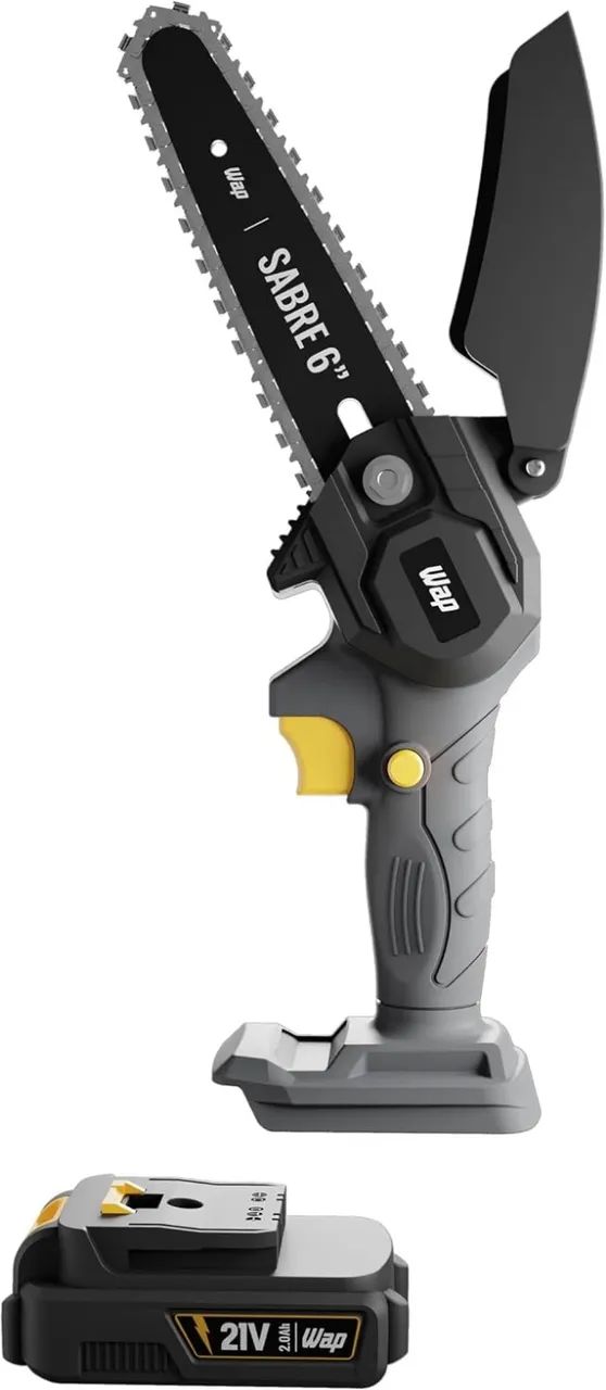 WAP Motoserra Sabre à Bateria 6" K21 S01,  Autonomia de 20 Minutos e Corte Máximo de 10mm 2